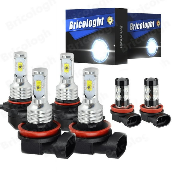 For Toyota Camry 2007- 2014 LED Headlight High/Low Beam Fog Light Bulbs Kit A
