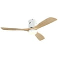 thumbnail image 2 of Sofucor 52" Low Profile Ceiling Fan, Flush Mount Ceiling Fan with Lights Remote Control, DC Motor with 3 Reversible Wood Blades, 6-Speed & Timer, 2 of 11