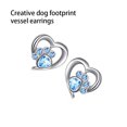 thumbnail image 3 of facefd 1 Pair Rhinestone Women Earrings Party Banquet Girls Simple Design Adorable Sweet Stud Earring Decor Jewelry Gift Blue, 3 of 9