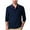 #018-Navy, variant on Kakii Men's Polo Shirts Long Sleeve Fleece Lined Button Down Knit Tees Casual Collared Golf Shirt for Men