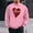 Pink, variant on Uaswgudfs Men's Valentine's Day Sweatshirts Casual Long Sleeve Pullover Graphic Tops Black Base with Pink Heart Fashion Comfortable Daily Wear