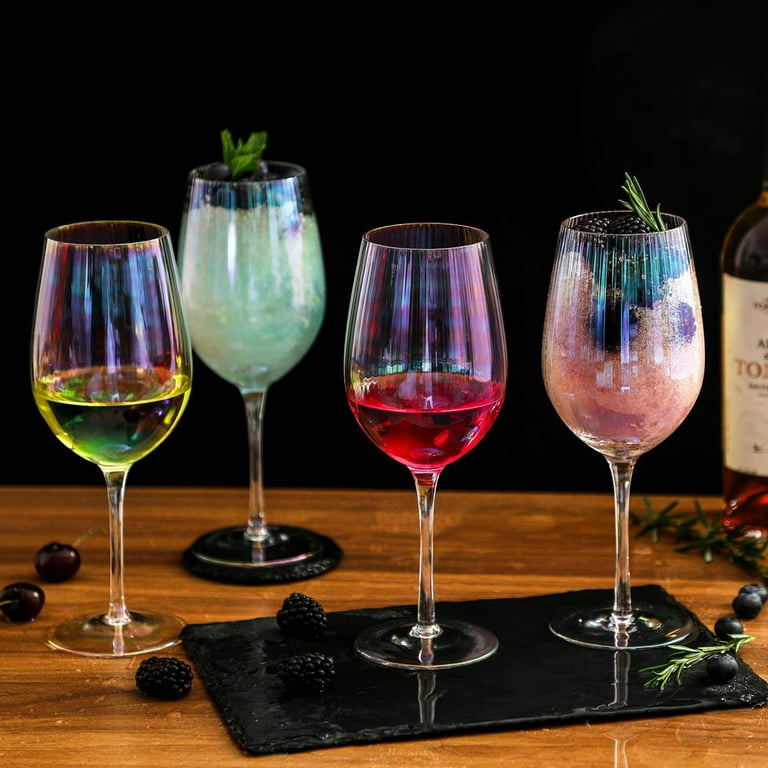 G Iridescent Wine Glass set of 2, 19 oz Pretty Cute Cool Rainbow Colorful  Halloween Glassware Stemme…See more G Iridescent Wine Glass set of 2, 19 oz