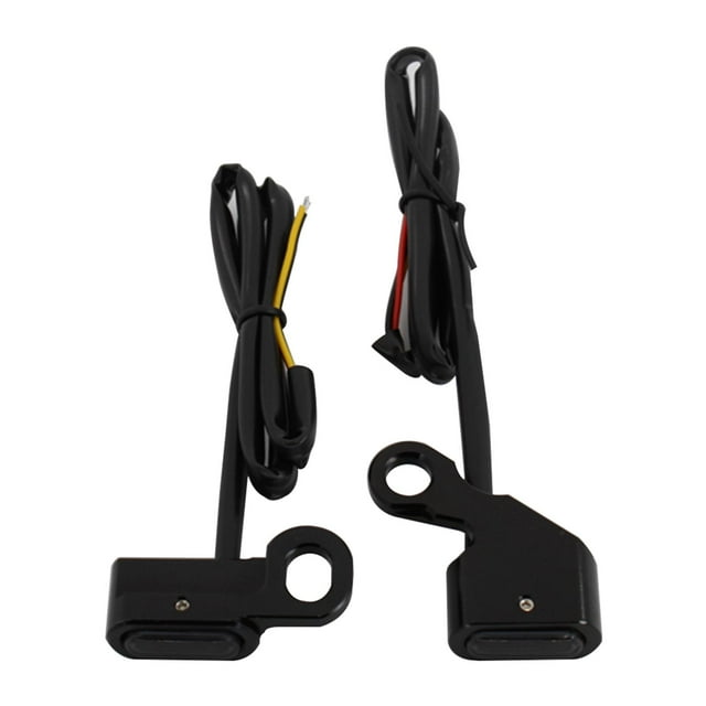koolsoo Aluminum Motorcycle Turn Indicator Running Light for Softails Dynas Black Smoke
