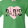 thumbnail image 4 of Inktastic Paris Pink Heart Eiffel Tower with Flowers Youth T-Shirt, 4 of 5