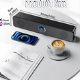 thumbnail image 3 of Altavoces Bluetooth para computadora con control de volumen y entrada auxiliar de 3,5 mm, barra de sonido portátil para PC y portátil., 3 of 7