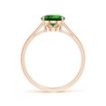 thumbnail image 2 of ANGARA Lab Grown 1.5 Ct Oval Solitaire Emerald Cocktail Ring for Women in 14K Rose Gold (Size-9x7mm) | May Birthstone, Birthday, Anniversary, Jewelry Gift for Women | Lab-Grown Emerald Ring, 2 of 9