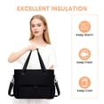 thumbnail image 2 of Bolso Profesional para Mujer con Porta Almuerzo - Ideal para Enfermeras, Maestras y Oficina, negro, 2 of 8