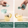 thumbnail image 4 of 3D Silicone Cat Cup Cover with Tea Bag Slot, Reusable Lid for Coffee, Milk Tea & Hot Beverages, 4.1 inch, 4 of 8