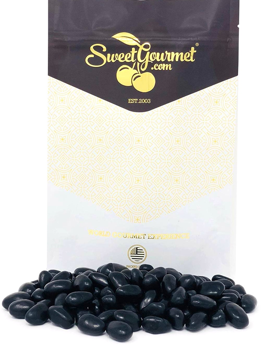 SweetGourmet Black Jelly Beans Eggs Licorice Flavor Jelly Candy 1