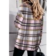 thumbnail image 4 of KISSMODA Women Button Up Plaid Shirt Jacket Thick Short Shacket Coat Vintage Blouse Top Outwear with Pocket, 4 of 8