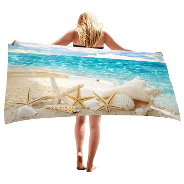 AUQ Beach Towel Versatile Beach Blanket Quick Dry Towel for Trave