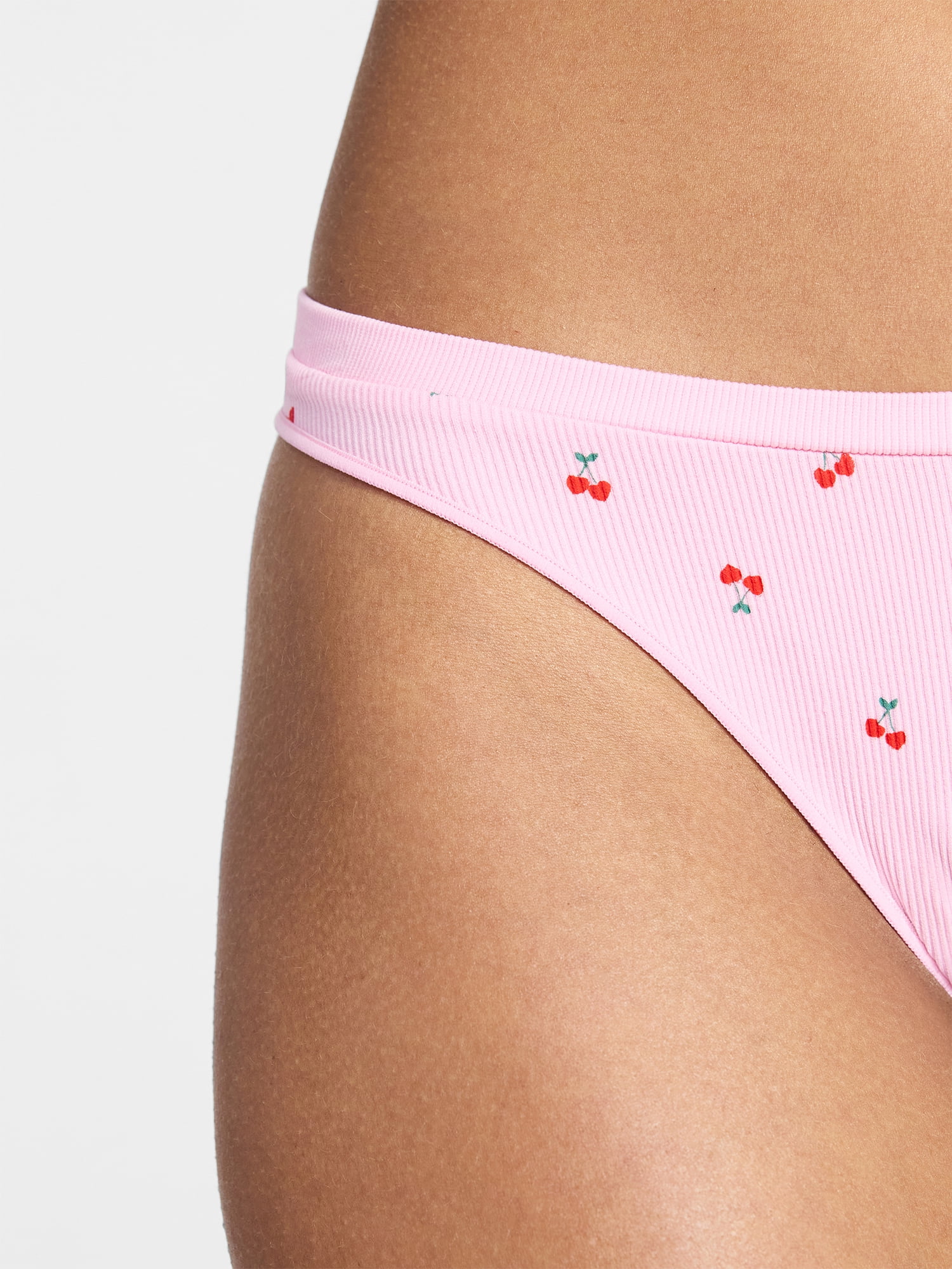 No Boundaries Seamless High Leg Thong Panties, 3-Pack, Women's XS-XXXL