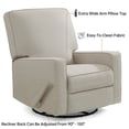 thumbnail image 5 of MERITLIFE 360 Rocking Swivel Recliner Chair,Upholstered Fabric Manual Reclining Recliner, Extra Large Footrest for Reading,Nursery Glider Chair(Beige), 5 of 10