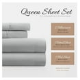 thumbnail image 6 of Double-Brushed Microfiber Queen Sheet Set 4 Piece – Oeko-TEX Certified Ultra Soft & Wrinkle-Free - 16" Deep Pocket Sheets - Easy Care Queen Size - Light Gray, 6 of 9