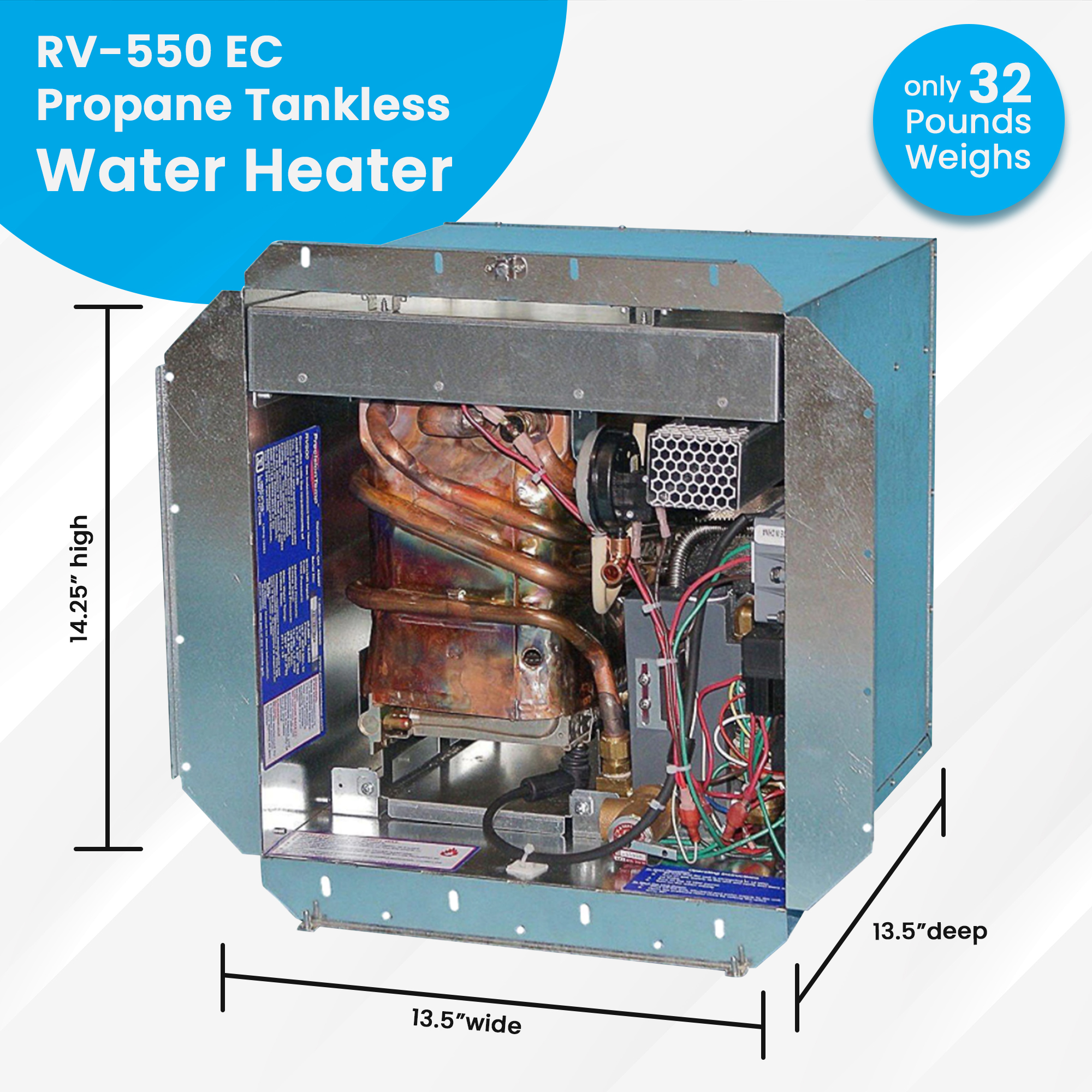 Precision Temp RV-550 EC Tankless Water Heater, White - Walmart.com