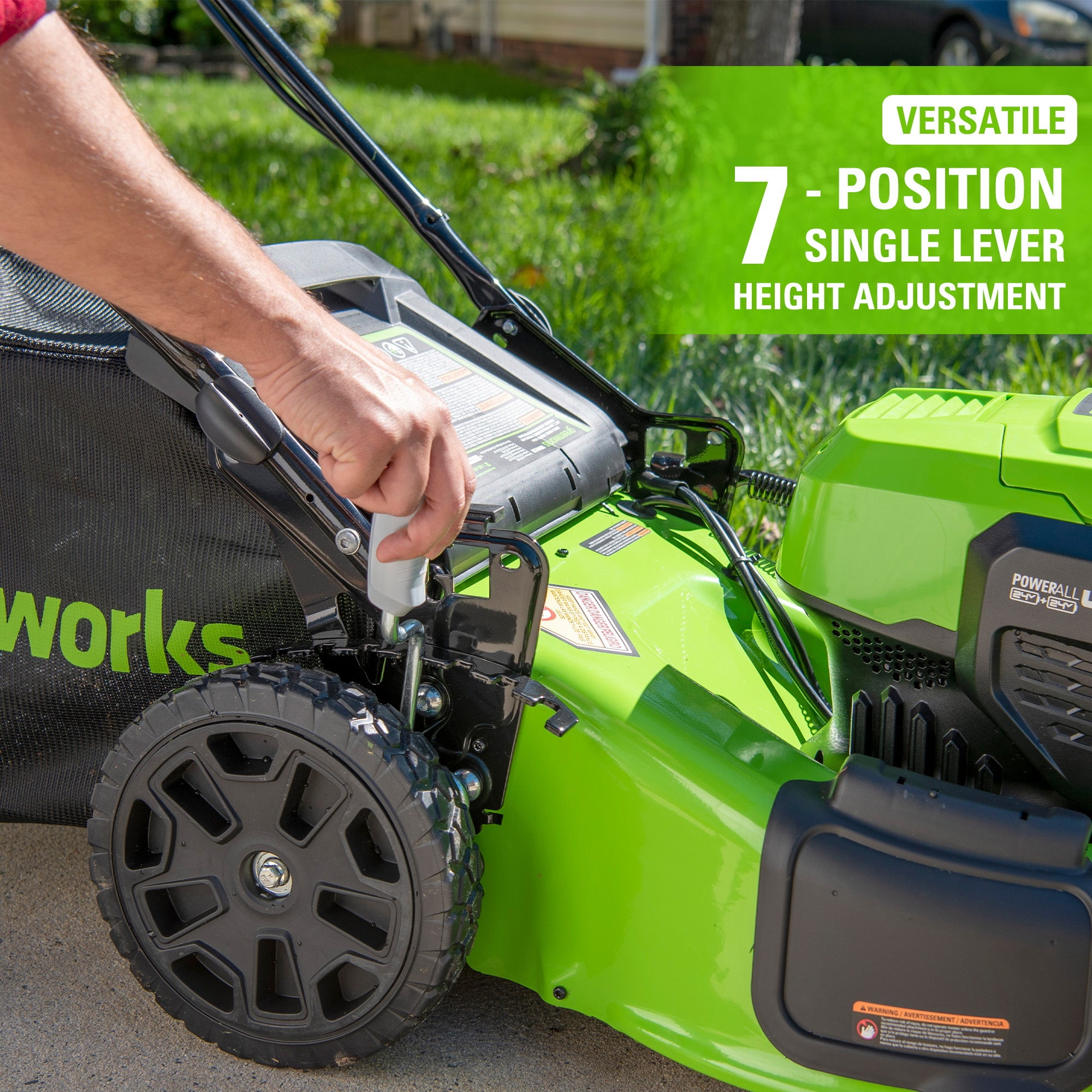 Greenworks 48V (24V x 2) 20" Cordless Battery Push Mower 3PC Combo Kit w/ (2) 4.0Ah USB Batteries,(1) 2.0Ah Battery,(1) Dual Port Rapid Charger & (1) Charger