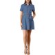 thumbnail image 2 of Vestido de mezclilla con cinturón INSPIRE CHIC para mujer, casual, de algodón lavado, azul L, 2 of 7