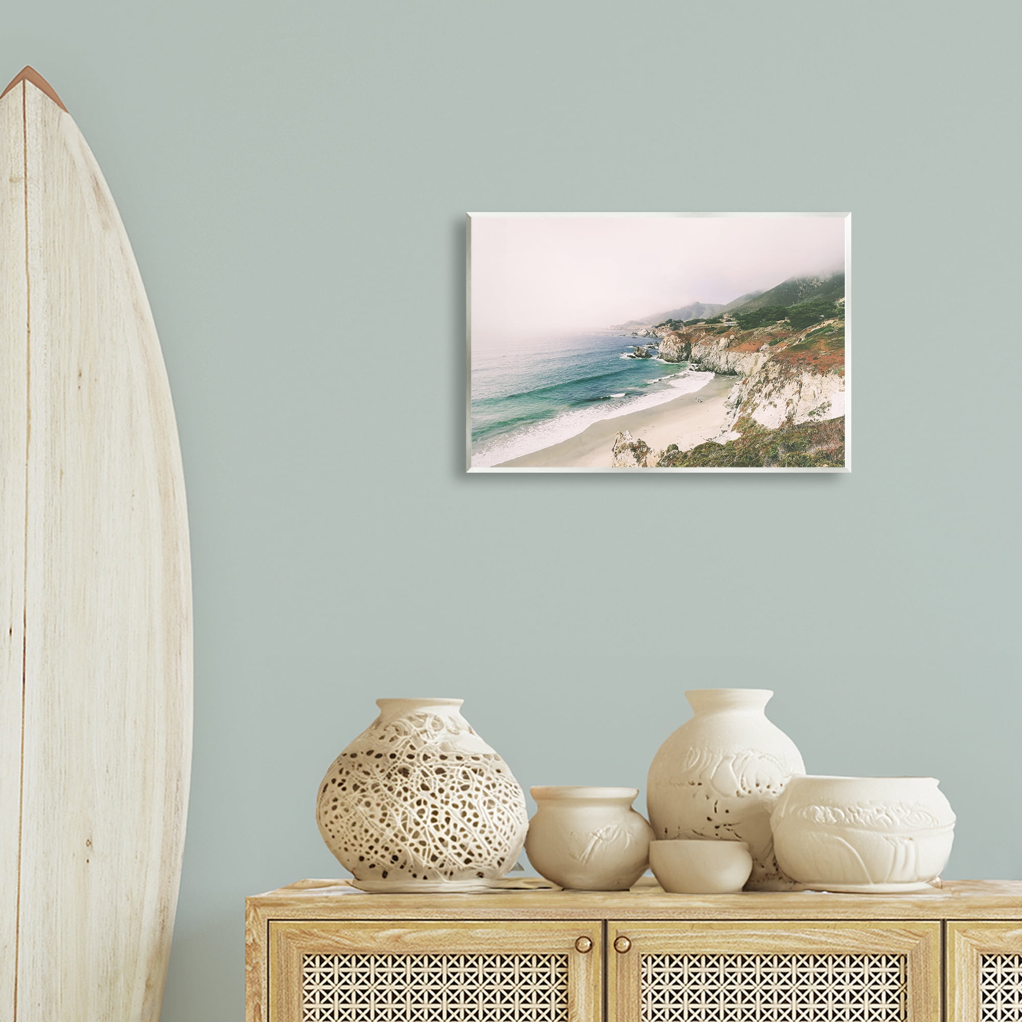 Stupell Industries Big Sur Coast View Landscape & Nature Photography Unframed Art Print Wall Art, 19 x 13