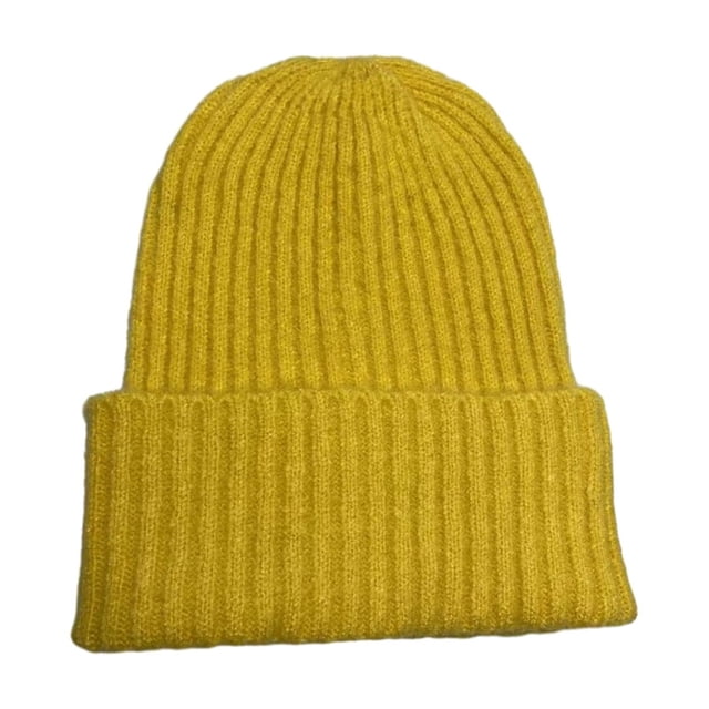 CSChome Elastic Knitted Hat Women Winter Knit Hat - High Elastic Solid Color Dome Soft Windproof
