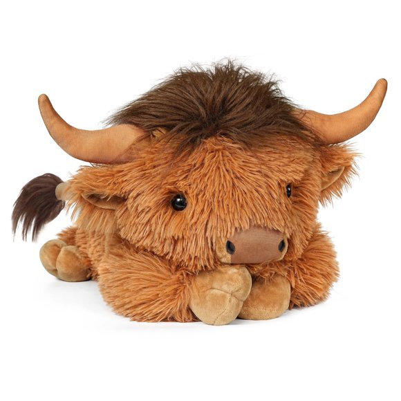 Peluche WDXDSOB, vaca de las tierras altas con peso, 1,9 kg, felpa de 55 cm
