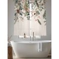 thumbnail image 5 of Christmas Winter Sheer Curtains 2 Panels Set, Pine Tree Berry Eucalyptus Retro Linen Window Sheer Curtains for Living Room/Bedroom, Light Filtering Rod Pocket Voile Drapes, 52" W x 72" L, 5 of 7