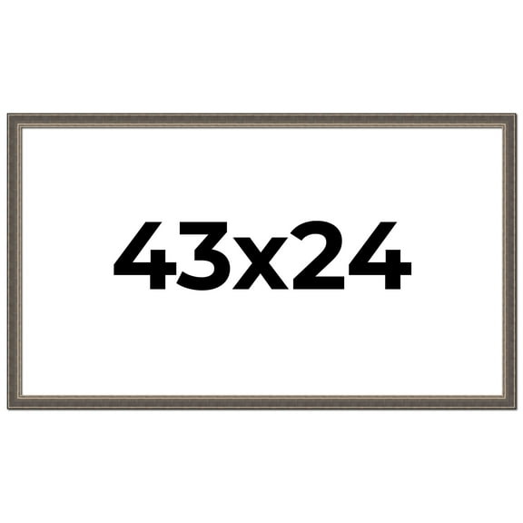 43x24 Frame Silver Real Wood Picture Frame Width 1.25 Inches | Interior Frame Depth 0.5 Inches |