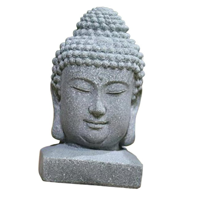 Yingyy Statue de Bouddha en Grès Figurine de Collection Ornements pour Table