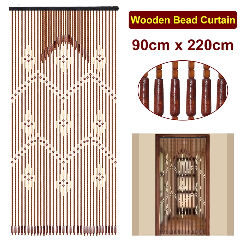Handmade Wooden Blinds 90x220cm 31 Line Bead Curtains Fly Screen Gate Divider Sheer For Hallway Living Room Door Window Canada Handmade Wooden Blinds 90x220cm 31 Line, Wood Bead Curtains