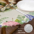 thumbnail image 3 of Easter Bunny Round Tablecloth, Fitted Table Cover with Elastic for 36"-44" Round Tables, Spring Floral Blossom Easter Eggs Watercolor Table Cloth Outdoor Indoor Dinning Party Waterproof Tablecloths, 3 of 7