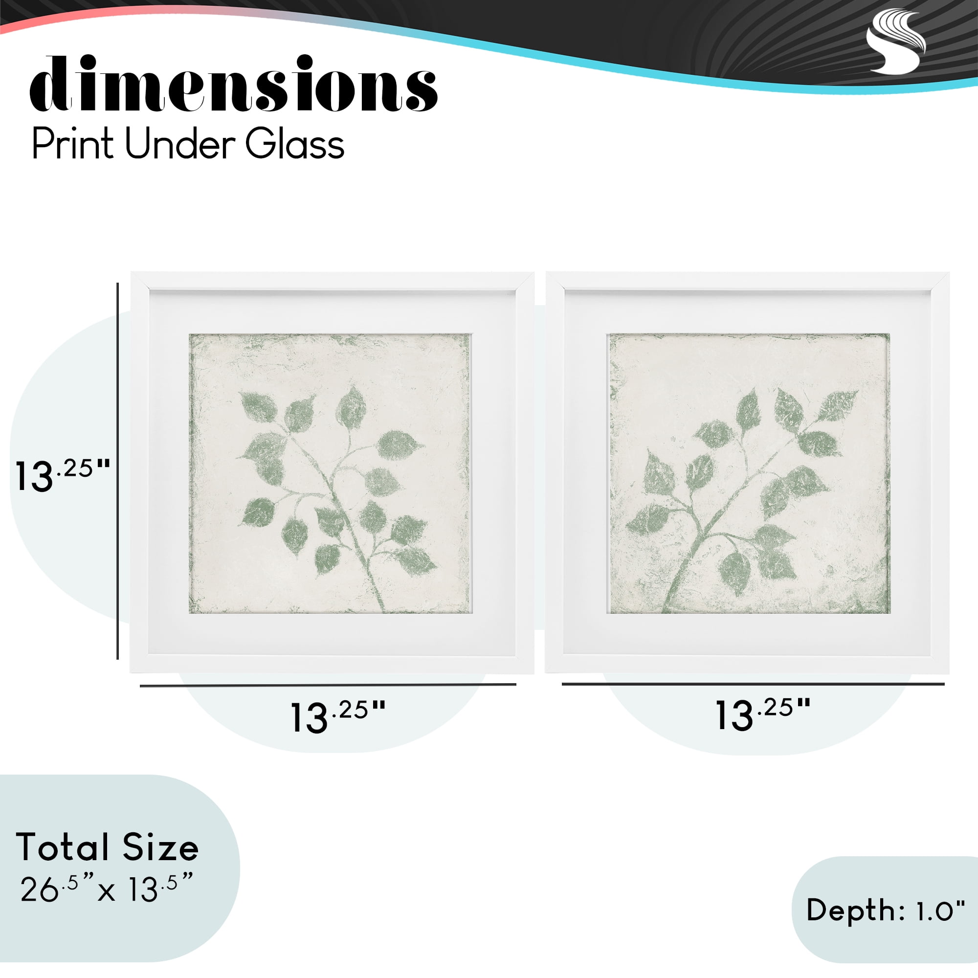 Stupell Industries November Leaves Soft Plants 2 Piece White Framed Print Under Glass Set, design by Michael Marcon