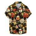 thumbnail image 2 of Elvqul Mens Shirts Christmas Button up Fashion Trendy Short Sleeve Shirts for Men Graphic, 2 of 5