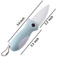thumbnail image 5 of Cuchillo para pelar de cerámica, cuchillo de bolsillo, cuchillo plegable, hoja súper afilada de solo 2,3 pulgadas, picador para pelar frutas, fácil de transportar (rosa y azul) Xemadio WMPH-522-1, 5 of 5
