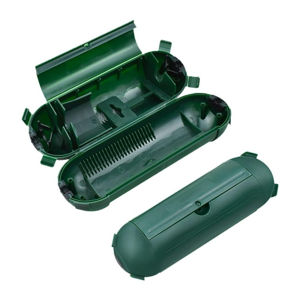 2 piezas CONCES de EXTENSIÓN Cubierta segura Caja de conexión eléctrica Luces de decoración de vacaciones Protector de cable de enchufe resistente a Verde