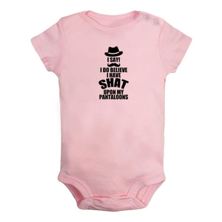

I Have Shat Upon My Pantaloons Funny Rompers For Babies Newborn Baby Unisex Bodysuits Infant Jumpsuits Toddler 0-24 Months Kids One-Piece Oufits (Pink 0-6 Months)
