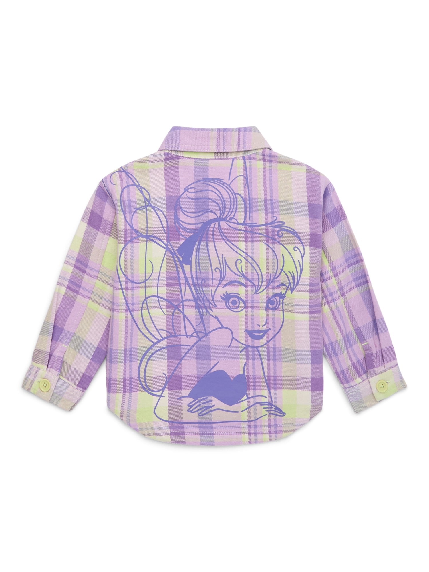Disney Tinkerbell Toddler Girls Shacket, Sizes 12 Months - 5T