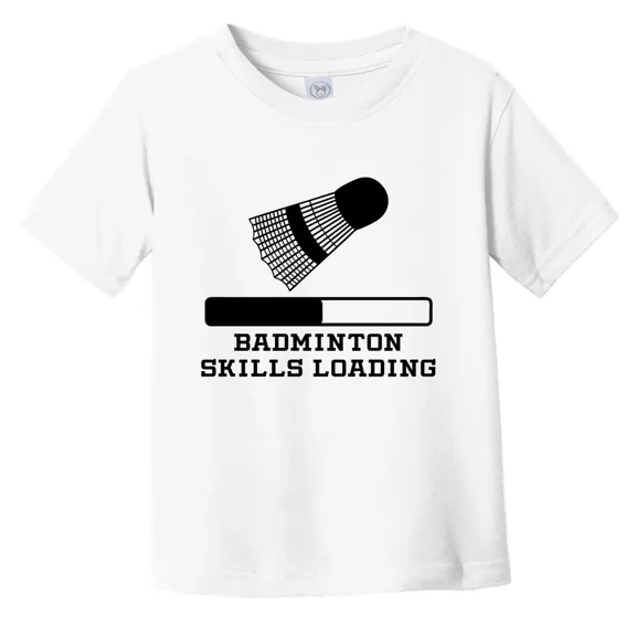 Bella Canvas Badminton Skills Loading Funny Sports Humor Toddler Boys & Girls Shirt, Gift for Baby or Kids