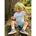 thumbnail image 6 of BemeyourBBs Toddler Baby Boys Summer Clothes Baseball Outfits Ice Cream Baseball Print Short Sleeve T-Shirts Elastic Waist Shorts Set 2Pcs Infant Boy Clothes, 6 of 9