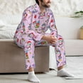 thumbnail image 7 of Vsdgher Christmas Unicorns Mens Pajama Set, Soft Warm Long Sleeve Sleepwear, Cozy Button-Down Pjs for Men-X-Large, 7 of 7