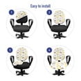 thumbnail image 4 of Cartoon Office Chair Slipcover, Jungle Animals Elephants Lions Giraffes Hippopotamuses Nature Inspired Design, Protective Stretch Decorative Fabric Cover, Standard Size, Multicolor, by Ambesonne, 4 of 5