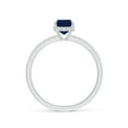 thumbnail image 2 of ANGARA Natural 1.05 Ct Emerald-Cut Sapphire Engagement Ring with Diamonds in 14K White Gold for Women (Size-7x5mm) | September Birthstone, Anniversary, Jewelry Gift for Women | Natural Sapphire Ring, 2 of 11