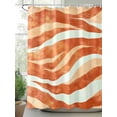 thumbnail image 2 of Shower Curtain Orange Stripe Bathroom Curtains with Hooks, Waterproof Fabric Modern Abstract Lines Bath Shower Curtains Set for Bathroom Bathtubs Decor 36x72 Inch, 2 of 8