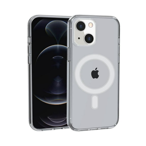 For Apple iPhone 13 Pro Max /6.7" MagSafe Compatible Transparent Shock Absorption TPU Rubber Thick Hybrid Protective Cover ,Xpm Phone Case [ Smoke Gray ]