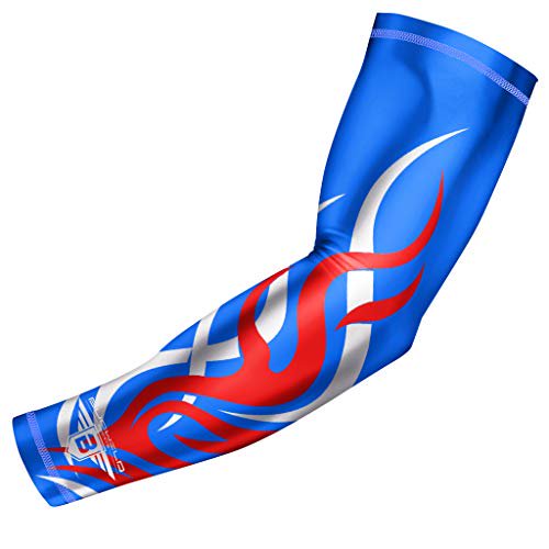 Bucwild Sports Flame Compression Arm Sleeve Youth/Kids & Adult Sizes Baseball Basketball