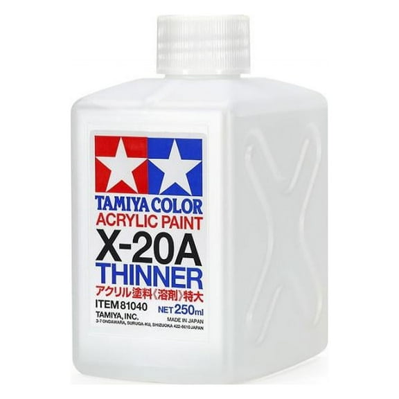 Tamiya 81040 Acrylic Paint Thinner 250 ml Plastic Bottle