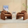 thumbnail image 6 of Modern Accent Chair, Upholstered Armchair for Living Room, Comfy Single Sofa Reading Chairs for Bedroom Office, Mid Century Corner Chair with Arms, 6 of 6