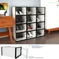 thumbnail image 4 of Dextrus 12PCS Shoe Box Stackable Closet Storage Container Hard Plastic Sneaker Organizer Big White Large High Heels, 4 of 6