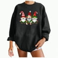 thumbnail image 3 of Towmus Christmas Sweaters for Women Funny Festive Womens Christmas Old Men Sweaters Loose Fit Cute Winter Long Sleeve Tops Casual Pullover Shirts, 3 of 6