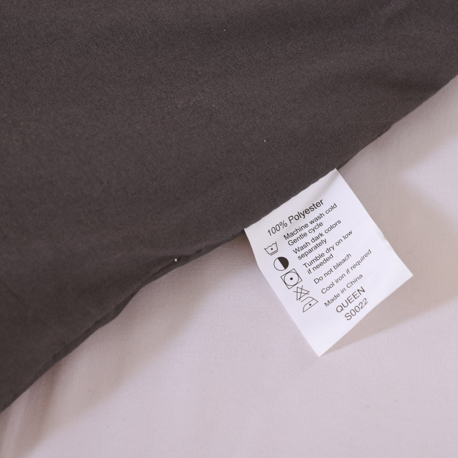 SPRINDAY Queen Comforter Set For Adult, 3 Piece Dark Gary Comforter Sets & Bedding For All Season