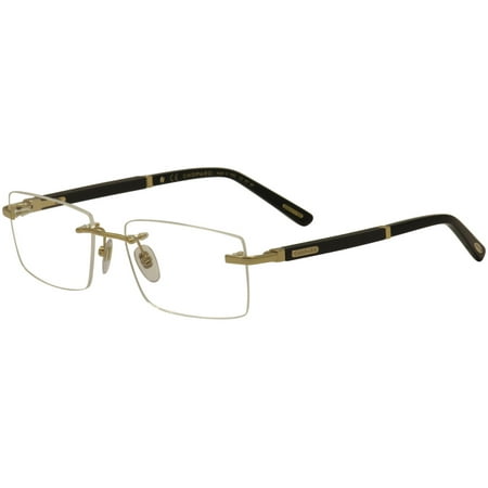 chopard eyeglasses vchb73 vch/b73 0300 shiny gold rimless optical frame 57mm