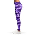thumbnail image 3 of Purple Camouflage Print Leggings, Camo Sexy Yoga Leggings For Women., 3 of 5